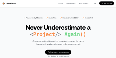 Dev Estimator - MVP Development Case Study by MVP Launchpad